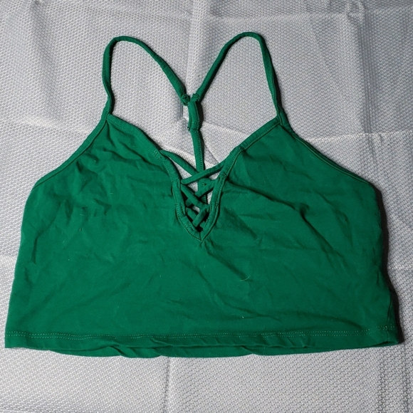 Ambiance Tops - Ambiance Crop Top - Green - Large